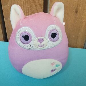 Squishmallows 5" CHAITRA Purple Pink Lemur Stuffed Animal Plush Gently Used